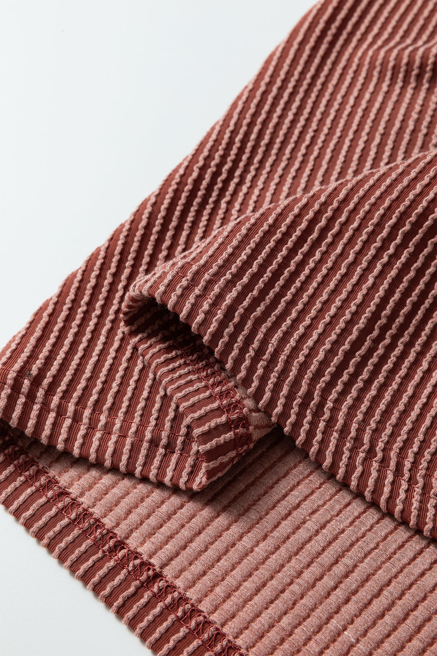 Black Plus Size Contrast Frilled Neckline Ruffled Short Sleeve Ribbed Textured Blouse