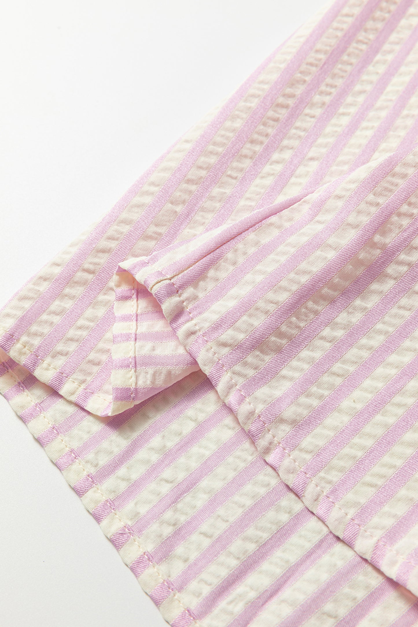 Pink Stripe Leopard Patchwork Long Sleeve Shirt