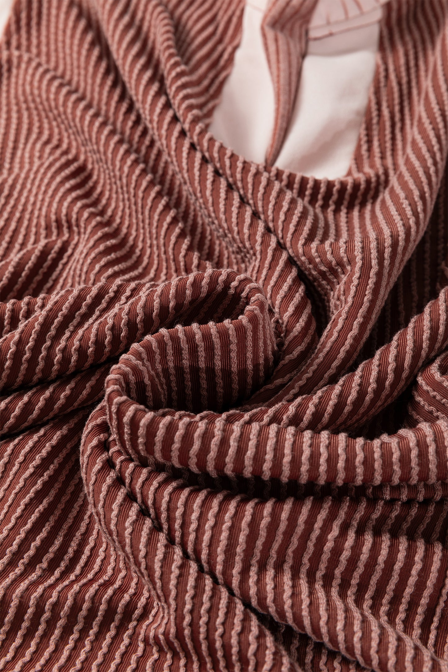 Black Plus Size Contrast Frilled Neckline Ruffled Short Sleeve Ribbed Textured Blouse