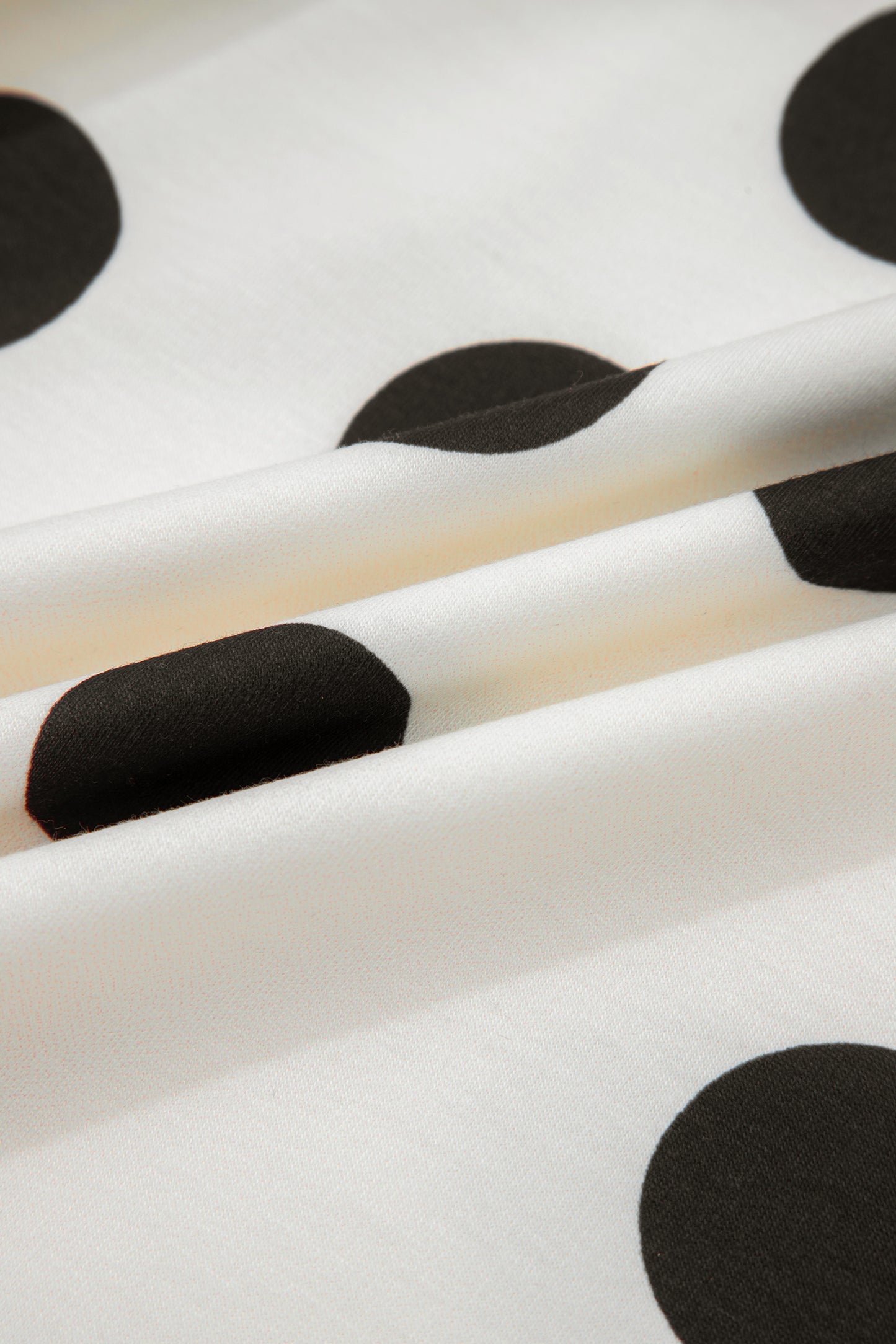 Pink Polka Dot Printed Long Sleeve Flared Mini Dress