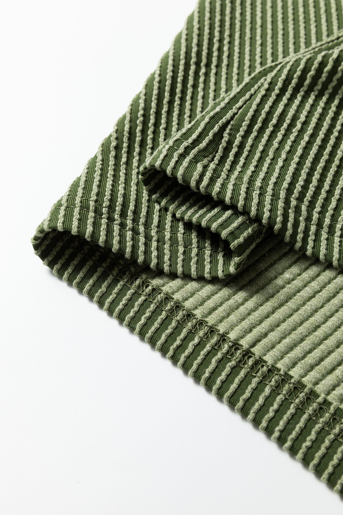 Black Plus Size Contrast Frilled Neckline Ruffled Short Sleeve Ribbed Textured Blouse