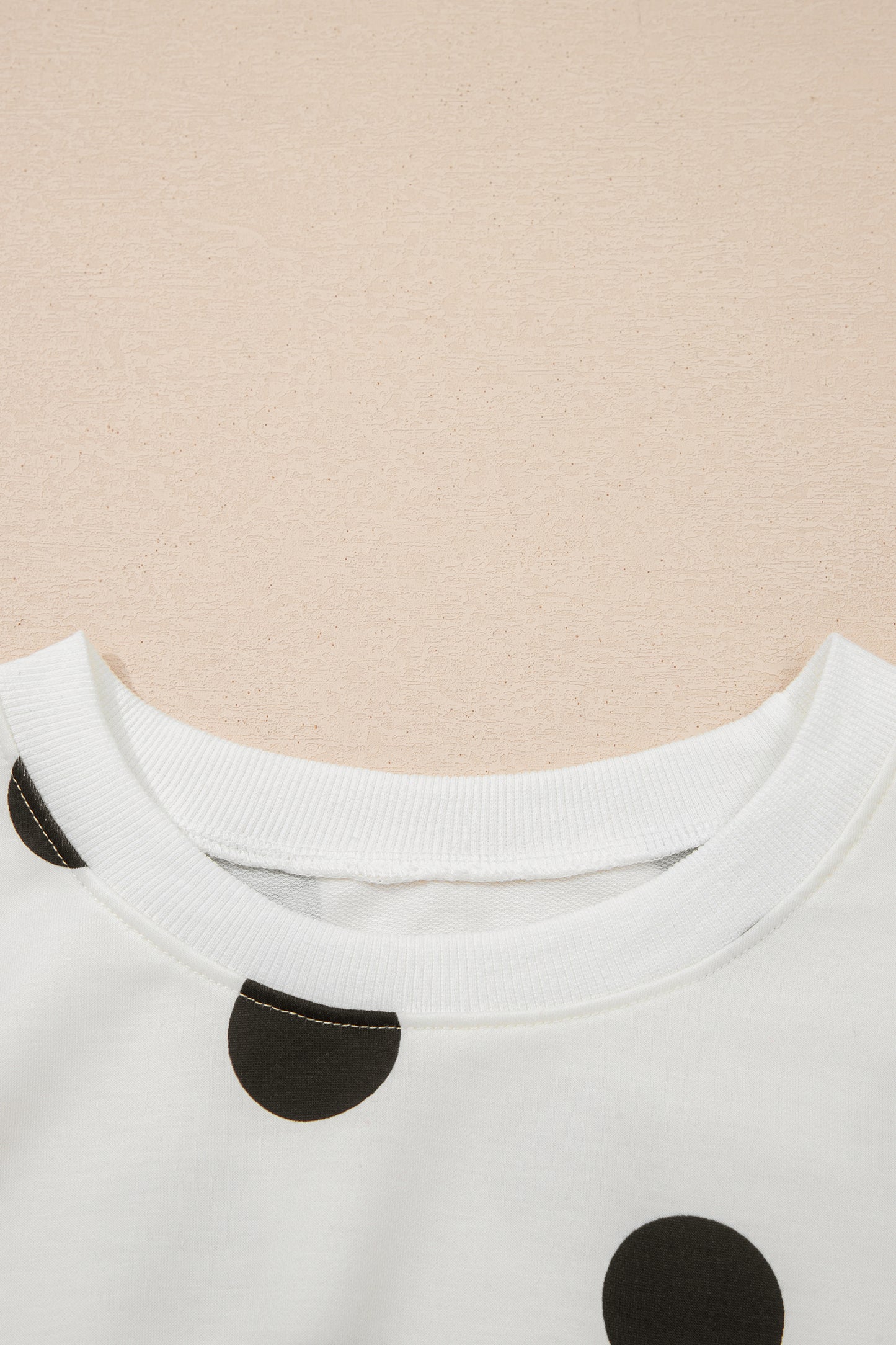 Pink Polka Dot Printed Long Sleeve Flared Mini Dress